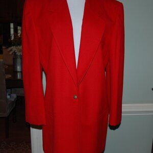NWOT Classic Red Wool Talbots Blazer